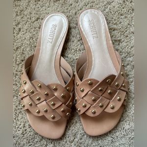 Schutz leather slide